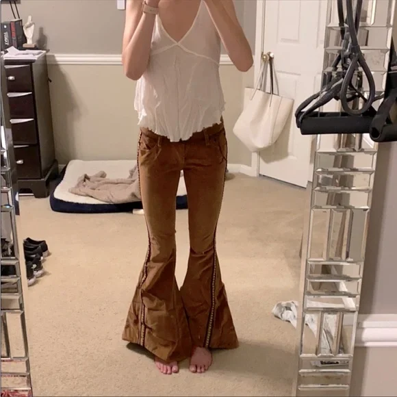 OneTeaspoon Marines Low Rise Brown Flare Corduroys - Picture 1 of 6